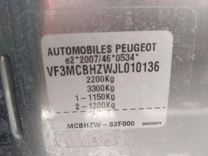 Photo 8 VIN: VF3MCBHZWJL010136 - PEUGEOT 5008 