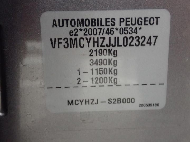 Photo 13 VIN: VF3MCYHZJJL023247 - PEUGEOT 5008 