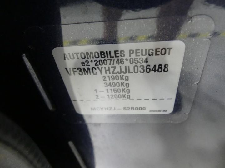 Photo 3 VIN: VF3MCYHZJJL036488 - PEUGEOT 5008 