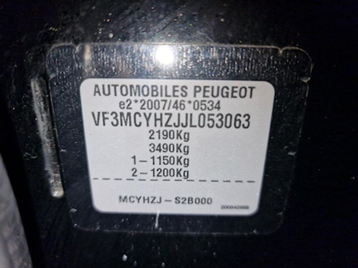 Photo 10 VIN: VF3MCYHZJJL053063 - PEUGEOT 5008 DIESEL - 2017 