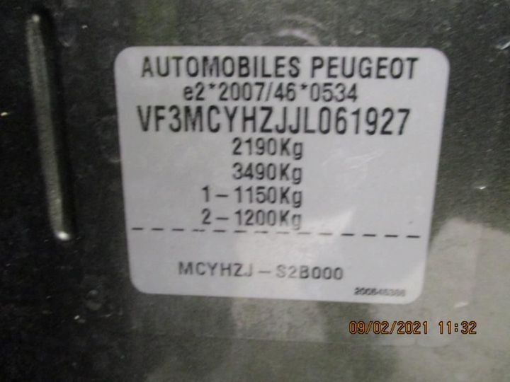 Photo 12 VIN: VF3MCYHZJJL061927 - PEUGEOT 5008 7S 