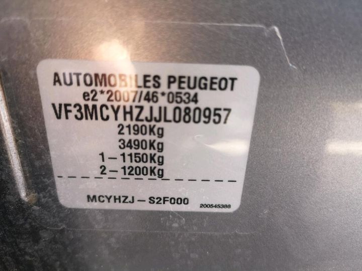 Photo 8 VIN: VF3MCYHZJJL080957 - PEUGEOT 5008 