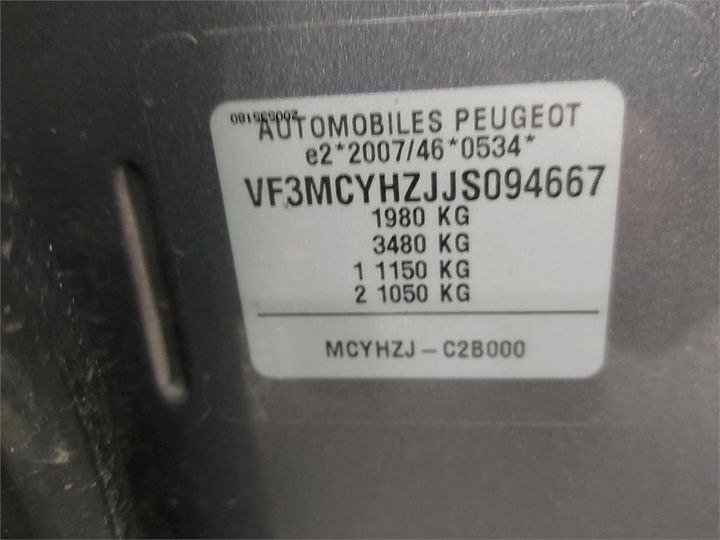 Photo 6 VIN: VF3MCYHZJJS094667 - PEUGEOT 3008 