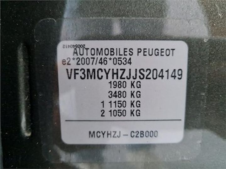 Photo 11 VIN: VF3MCYHZJJS204149 - PEUGEOT 3008 DIESEL - 2016 