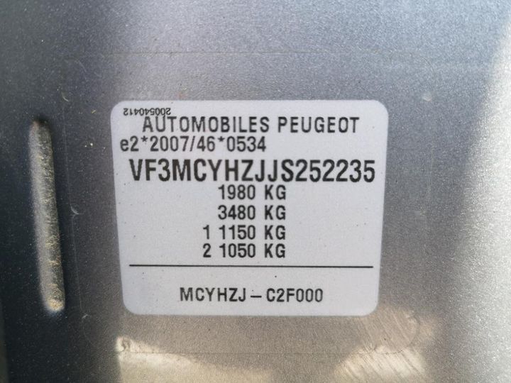 Photo 8 VIN: VF3MCYHZJJS252235 - PEUGEOT 3008 