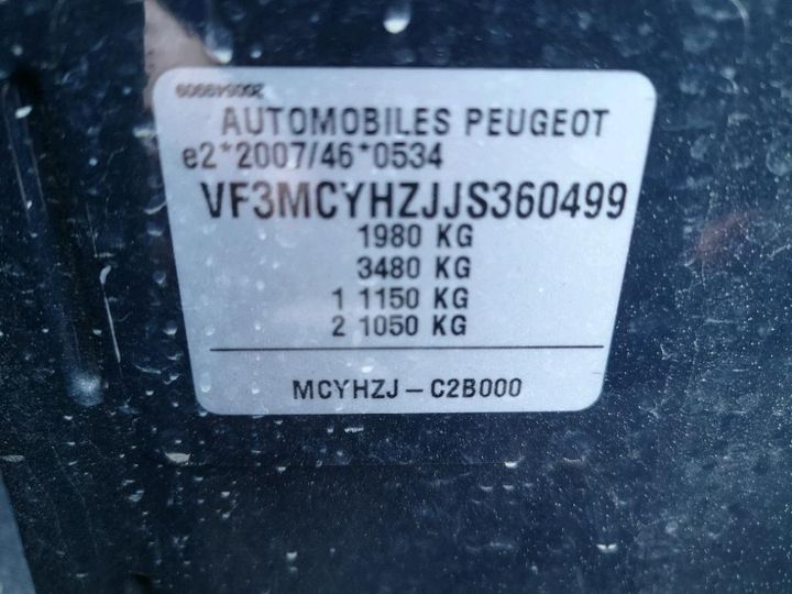 Photo 8 VIN: VF3MCYHZJJS360499 - PEUGEOT 3008 