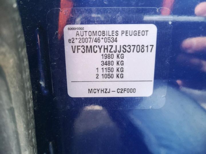 Photo 8 VIN: VF3MCYHZJJS370817 - PEUGEOT 3008 