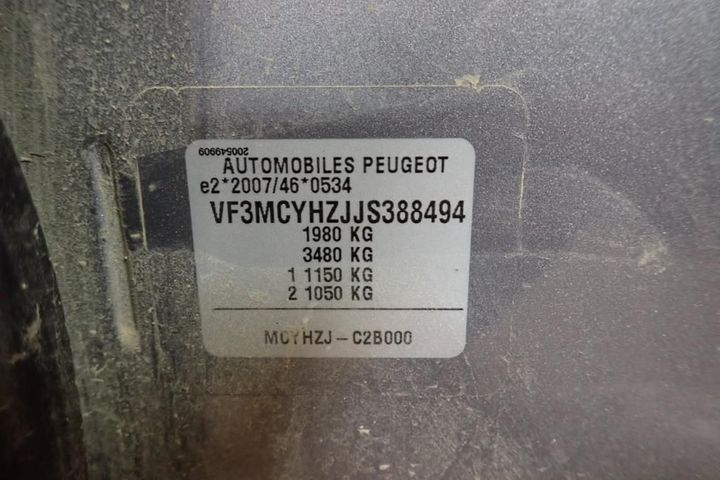 Photo 20 VIN: VF3MCYHZJJS388494 - PEUGEOT 3008 