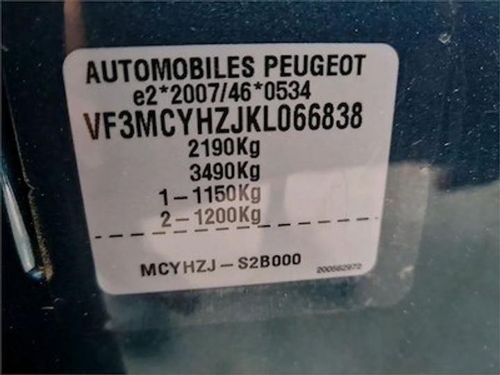 Photo 11 VIN: VF3MCYHZJKL066838 - PEUGEOT 5008 DIESEL - 2017 