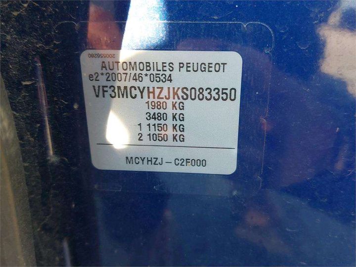 Photo 8 VIN: VF3MCYHZJKS083350 - PEUGEOT 3008 