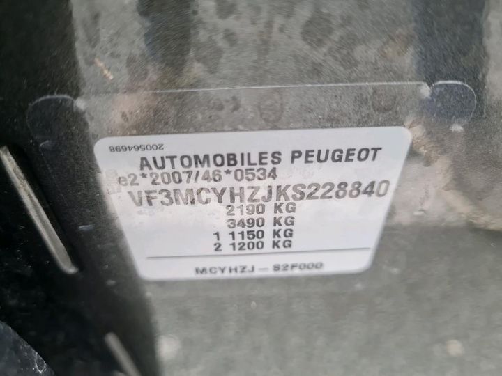 Photo 3 VIN: VF3MCYHZJKS228840 - PEUGEOT 5008 