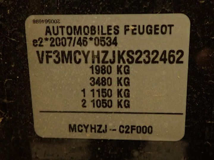 Photo 16 VIN: VF3MCYHZJKS232462 - PEUGEOT 3008 