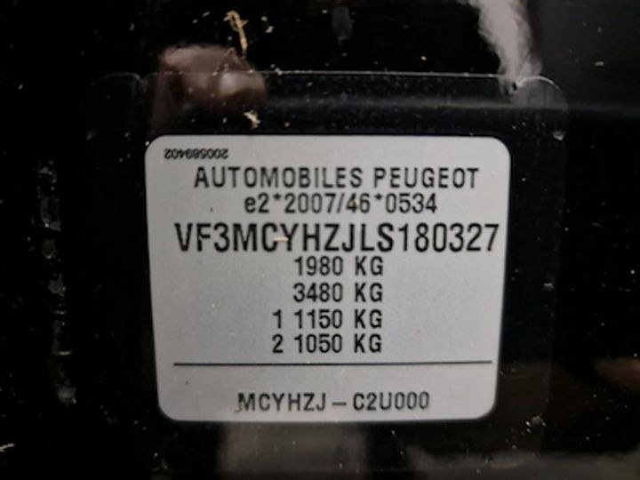 Photo 10 VIN: VF3MCYHZJLS180327 - PEUGEOT 3008 