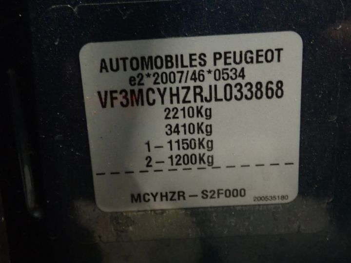 Photo 11 VIN: VF3MCYHZRJL033868 - PEUGEOT 5008 