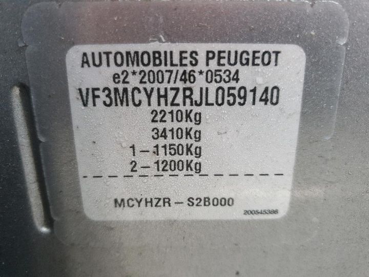 Photo 8 VIN: VF3MCYHZRJL059140 - PEUGEOT 5008 