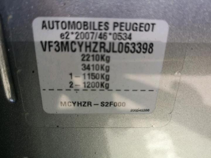 Photo 8 VIN: VF3MCYHZRJL063398 - PEUGEOT 5008 