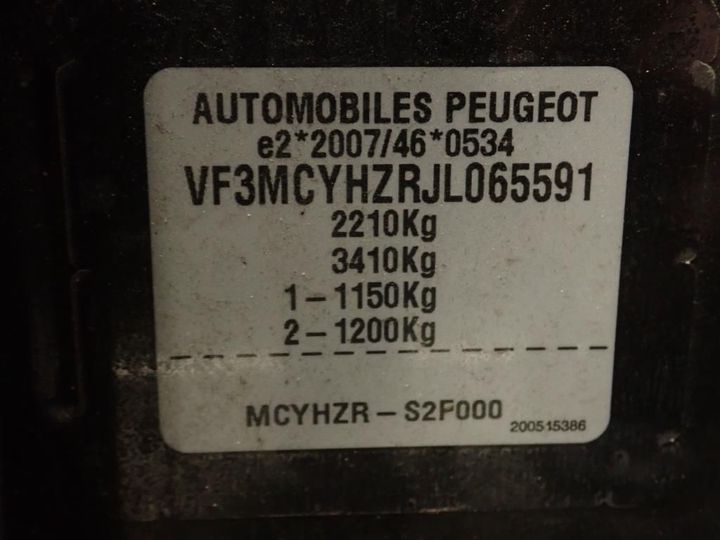 Photo 11 VIN: VF3MCYHZRJL065591 - PEUGEOT 5008 