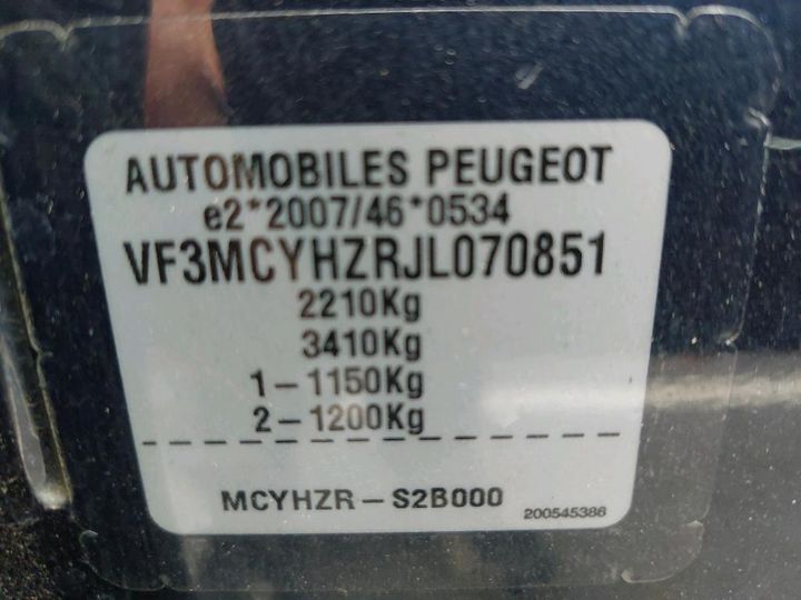 Photo 8 VIN: VF3MCYHZRJL070851 - PEUGEOT 5008 