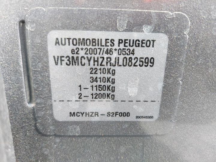 Photo 9 VIN: VF3MCYHZRJL082599 - PEUGEOT 5008 