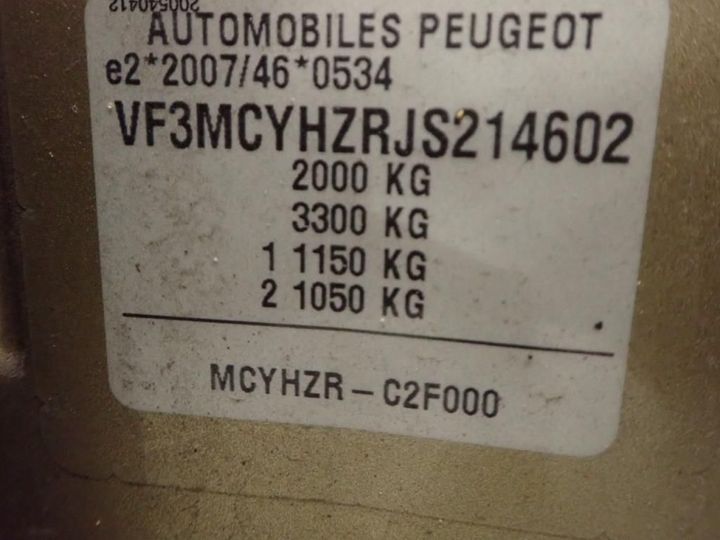 Photo 14 VIN: VF3MCYHZRJS214602 - PEUGEOT 3008 