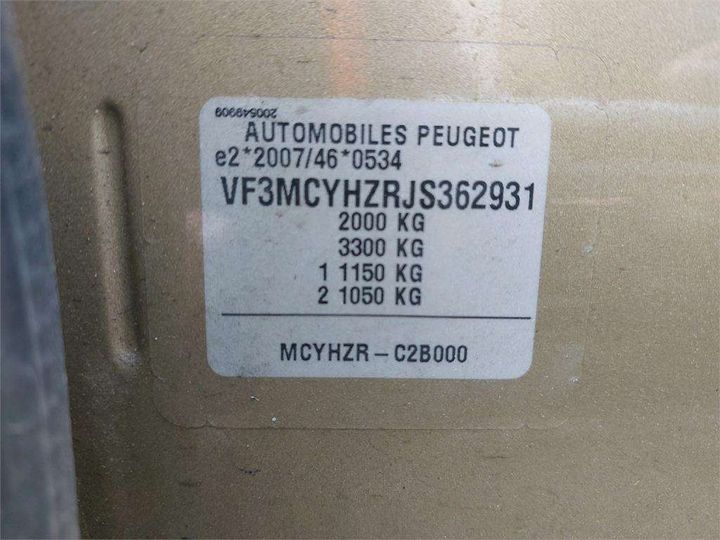 Photo 8 VIN: VF3MCYHZRJS362931 - PEUGEOT 3008 