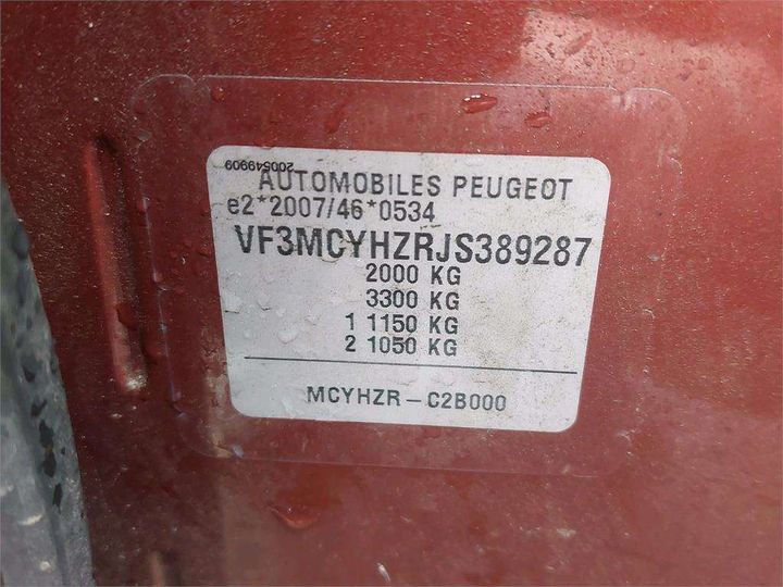 Photo 8 VIN: VF3MCYHZRJS389287 - PEUGEOT 3008 