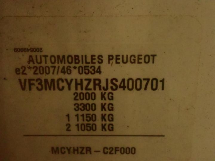 Photo 15 VIN: VF3MCYHZRJS400701 - PEUGEOT 3008 