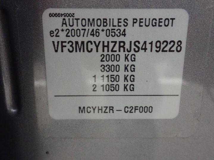 Photo 16 VIN: VF3MCYHZRJS419228 - PEUGEOT 3008 