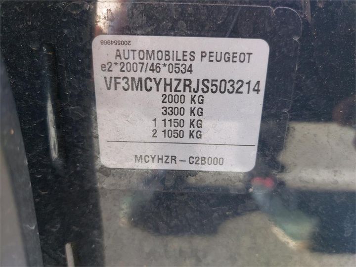 Photo 8 VIN: VF3MCYHZRJS503214 - PEUGEOT 3008 