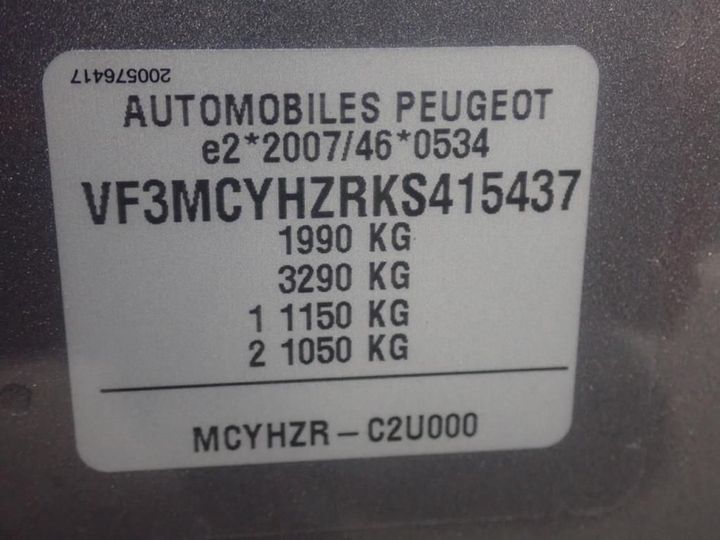 Photo 11 VIN: VF3MCYHZRKS415437 - PEUGEOT 3008 