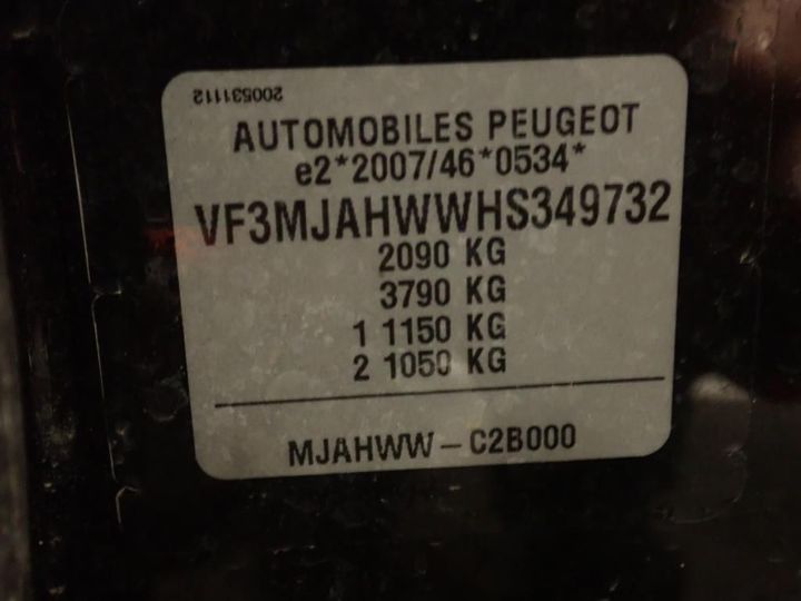 Photo 12 VIN: VF3MJAHWWHS349732 - PEUGEOT 3008 