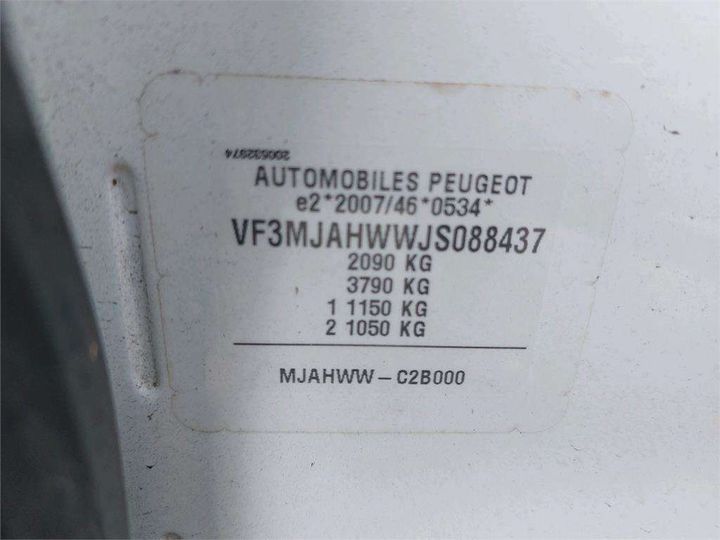 Photo 8 VIN: VF3MJAHWWJS088437 - PEUGEOT 3008 