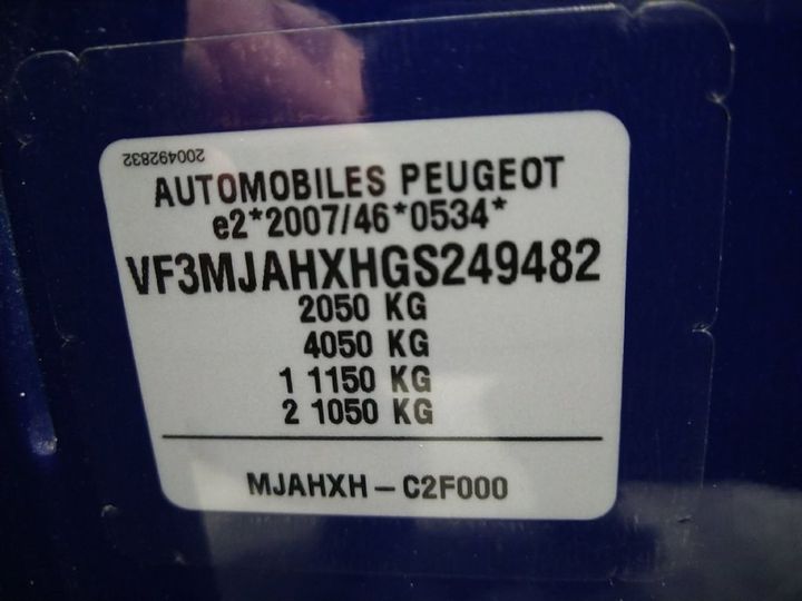 Photo 8 VIN: VF3MJAHXHGS249482 - PEUGEOT 3008 