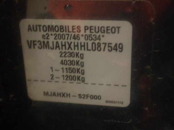 Photo 12 VIN: VF3MJAHXHHL087549 - PEUGEOT 5008 