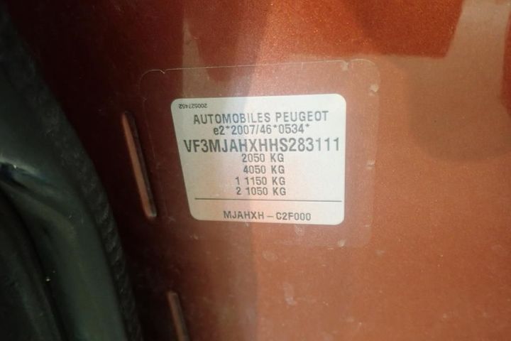 Photo 11 VIN: VF3MJAHXHHS283111 - PEUGEOT 3008 