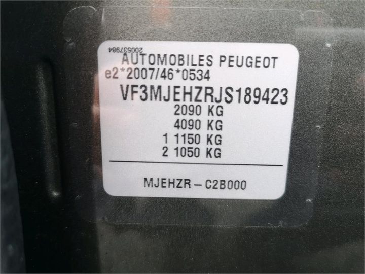 Photo 8 VIN: VF3MJEHZRJS189423 - PEUGEOT 3008 