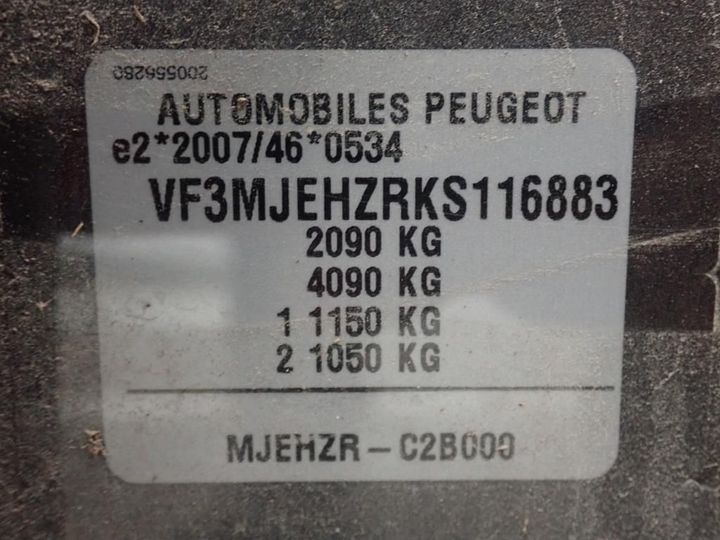 Photo 13 VIN: VF3MJEHZRKS116883 - PEUGEOT 3008 