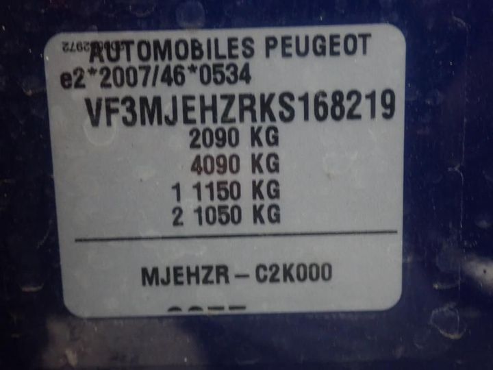 Photo 12 VIN: VF3MJEHZRKS168219 - PEUGEOT 3008 