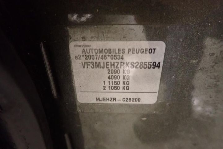 Photo 8 VIN: VF3MJEHZRKS285594 - PEUGEOT 3008 