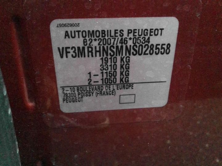 Photo 9 VIN: VF3MRHNSMNS028558 - PEUGEOT 3008 