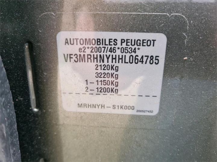 Photo 14 VIN: VF3MRHNYHHL064785 - PEUGEOT 5008 