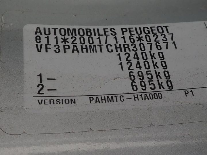 Photo 11 VIN: VF3PAHMTCHR307671 - PEUGEOT 108 5P 