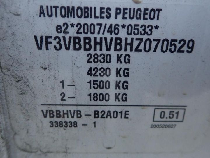 Photo 12 VIN: VF3VBBHVBHZ070529 - PEUGEOT EXPERT 