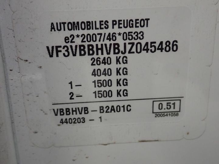 Photo 12 VIN: VF3VBBHVBJZ045486 - PEUGEOT EXPERT 