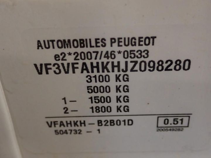 Photo 13 VIN: VF3VFAHKHJZ098280 - PEUGEOT EXPERT 