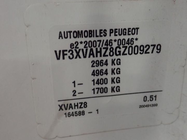 Photo 14 VIN: VF3XVAHZ8GZ009279 - PEUGEOT EXPERT 