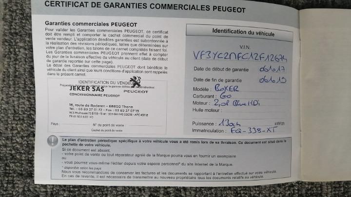 Photo 10 VIN: VF3YC2MFC12F12674 - PEUGEOT BOXER PANEL VAN 