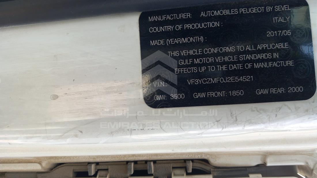 Photo 2 VIN: VF3YCZMF0J2E54521 - PEUGEOT BOXER 
