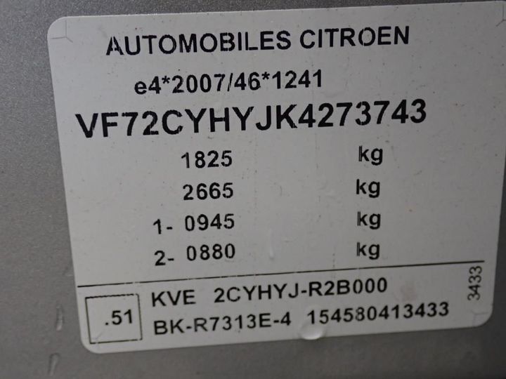 Photo 12 VIN: VF72CYHYJK4273743 - CITROEN C3 AIRCROSS 