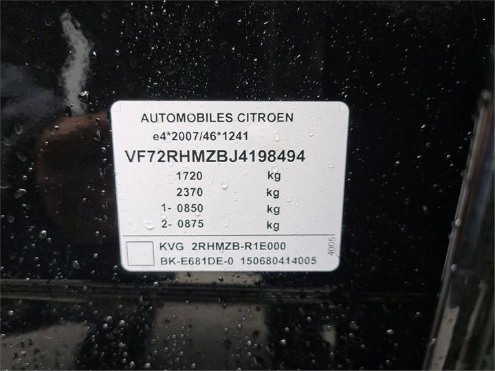 Photo 8 VIN: VF72RHMZBJ4198494 - CITROEN C3 